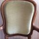 Fauteuil cabriolet velours vert amande