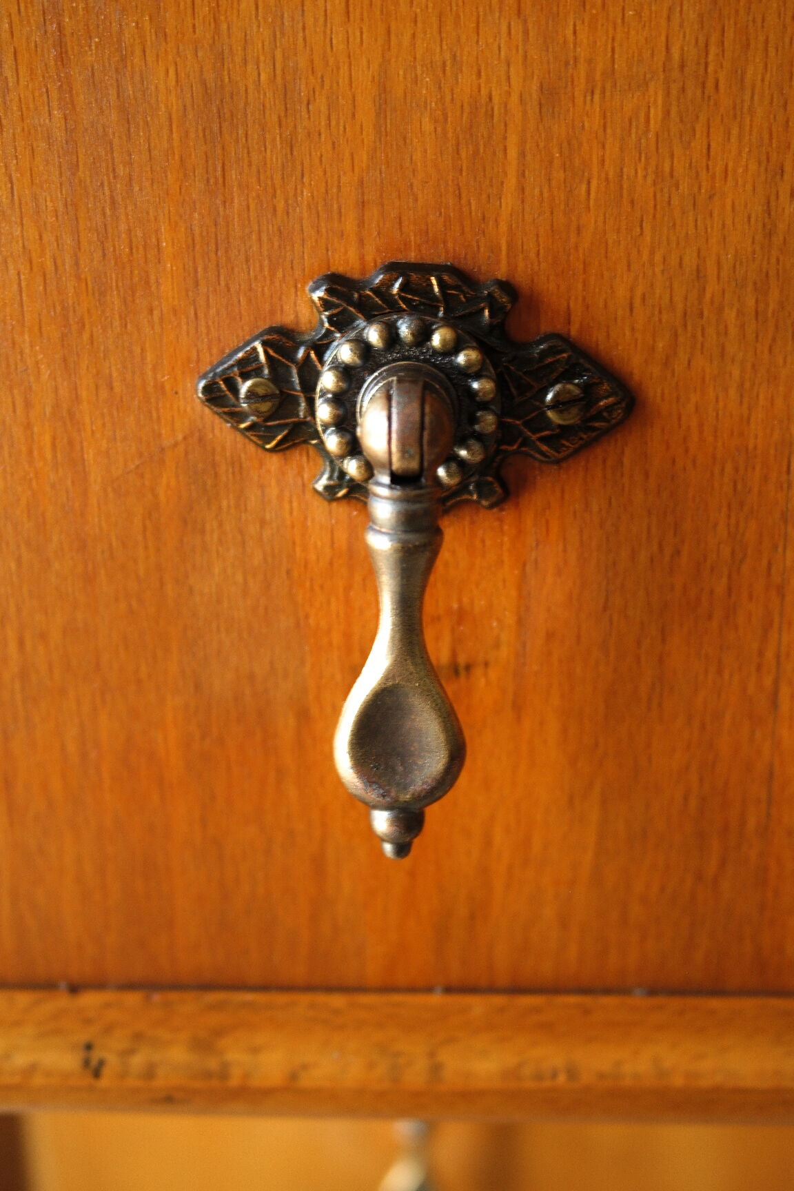 Small dresser in vintage blond walnut