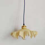 Yellow glass draped suspension Art Deco