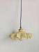 Yellow glass draped suspension Art Deco