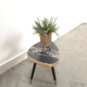 Vintage table with brass and marble formica top