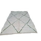 Tapis berbère blanc en laine fait main 250 x 150 cm
