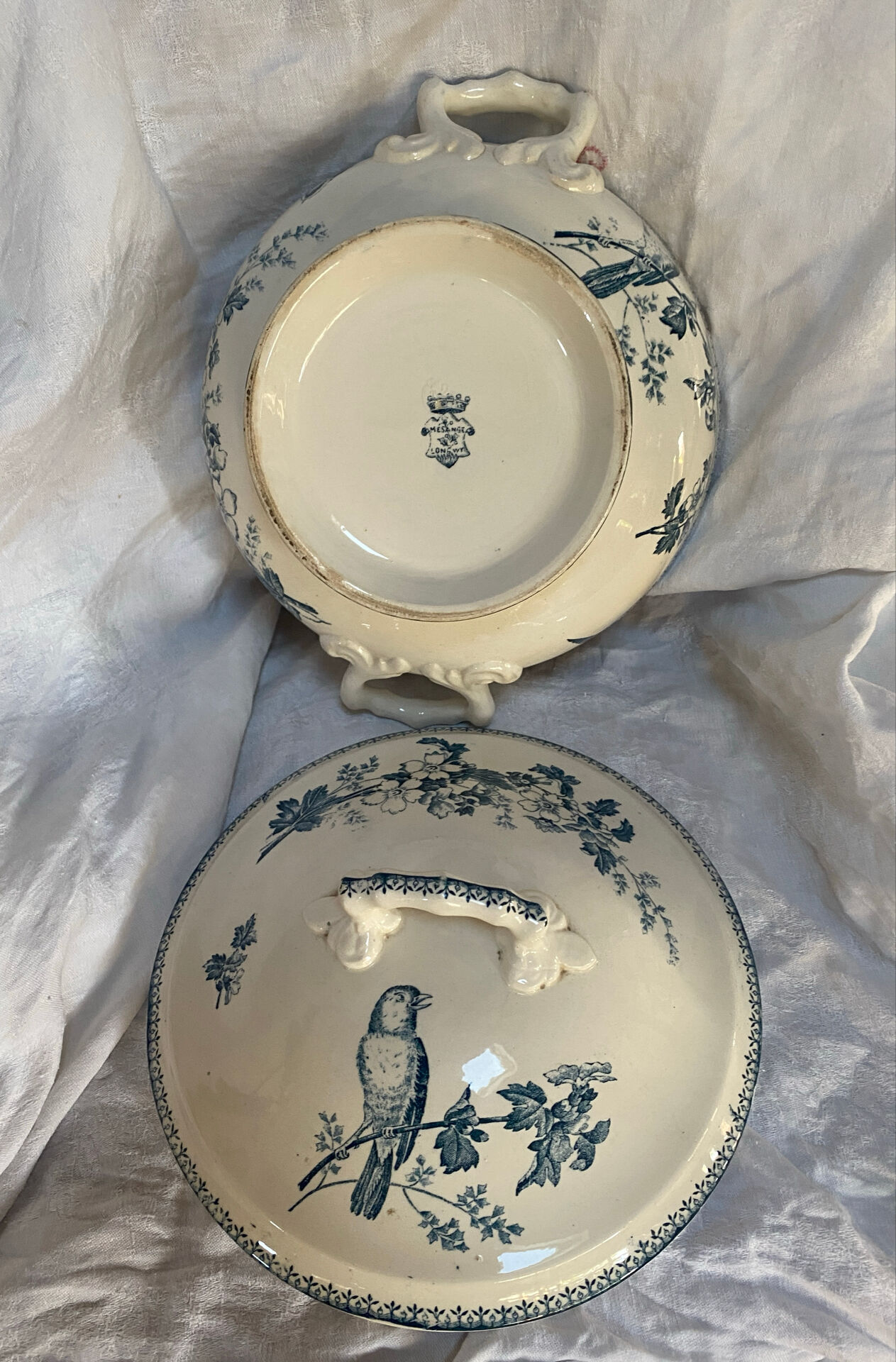 Ironstone soup tureen Longwy model Tits