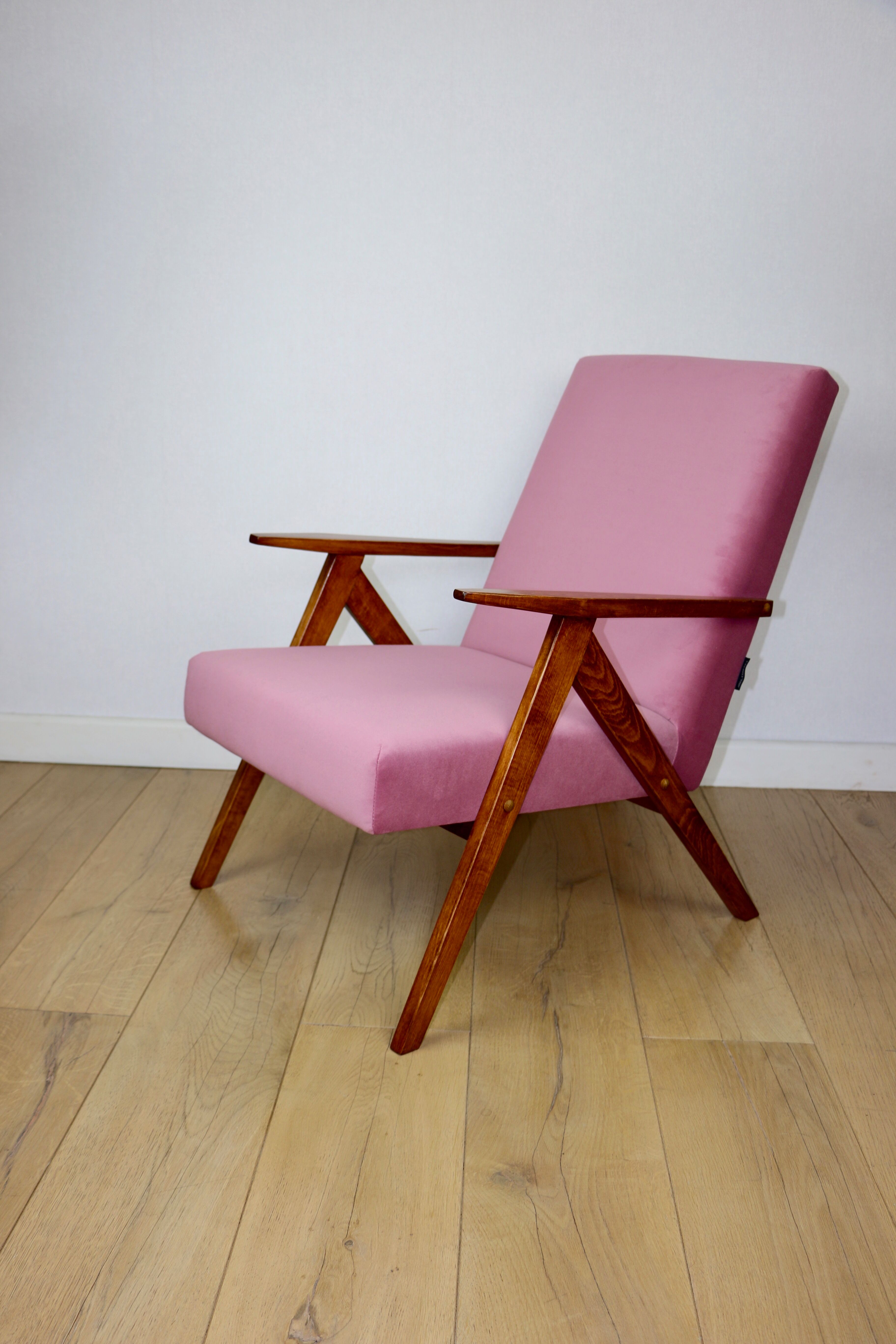 Vintage armchair B-310 VAR pink Jade structural 1970s