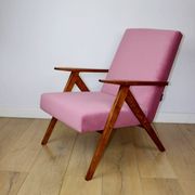 Vintage armchair B-310 VAR pink Jade structural 1970s
