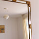 Large golden mirror Deknudt vintage 1970s