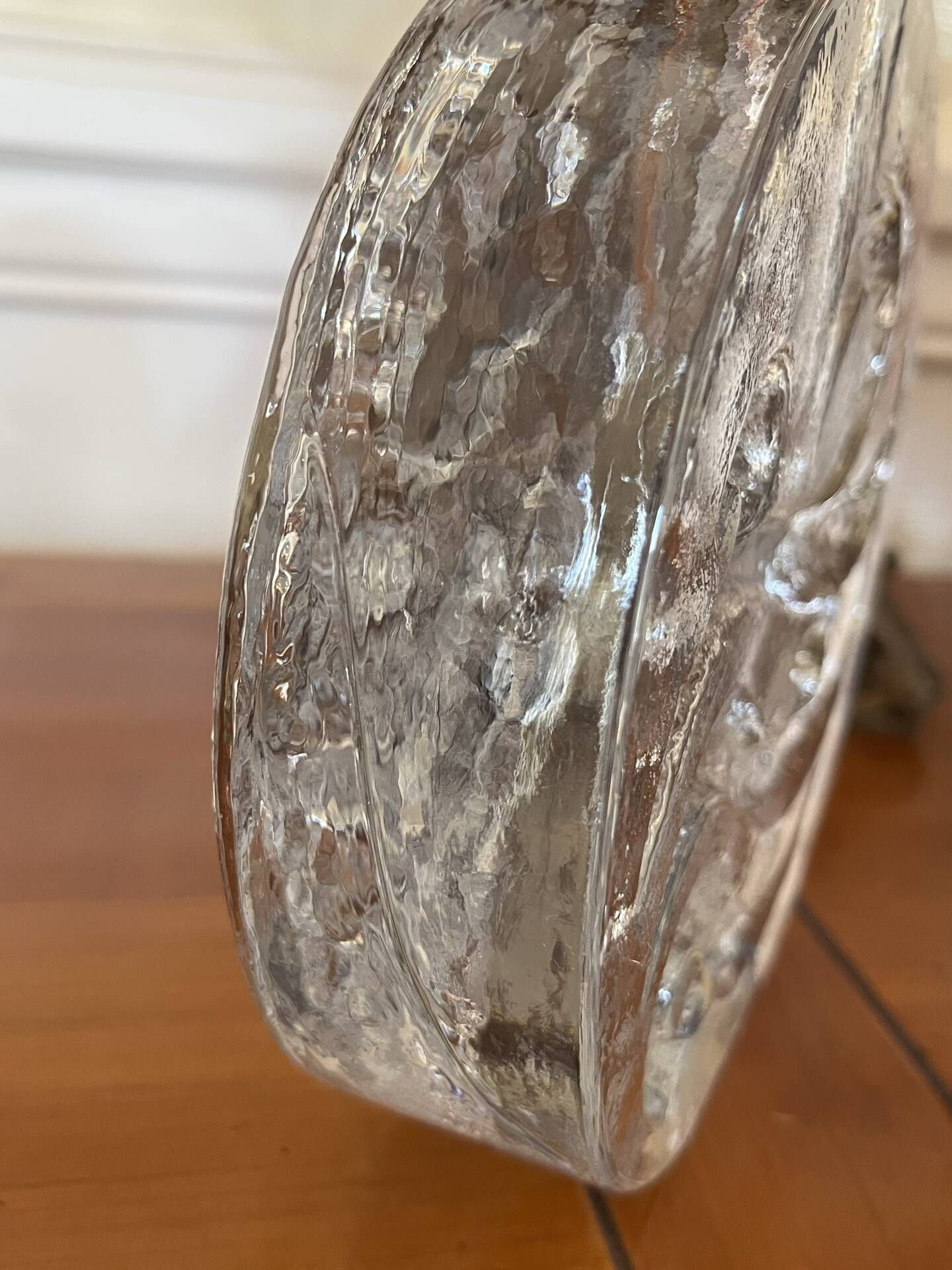 Vintage German glass block soliflore