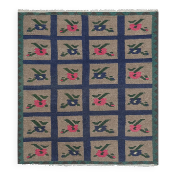 Tapis turc vintage fait main 110x132 cm