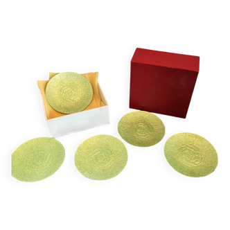 Japanese Green Cup Saucer Underplate ANDOI CLOISONNE CLOISON