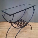 Metal and glass console