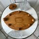 Wooden top and art deco glass 30s