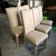 Set of 6 Italian chairs in two-tone leather