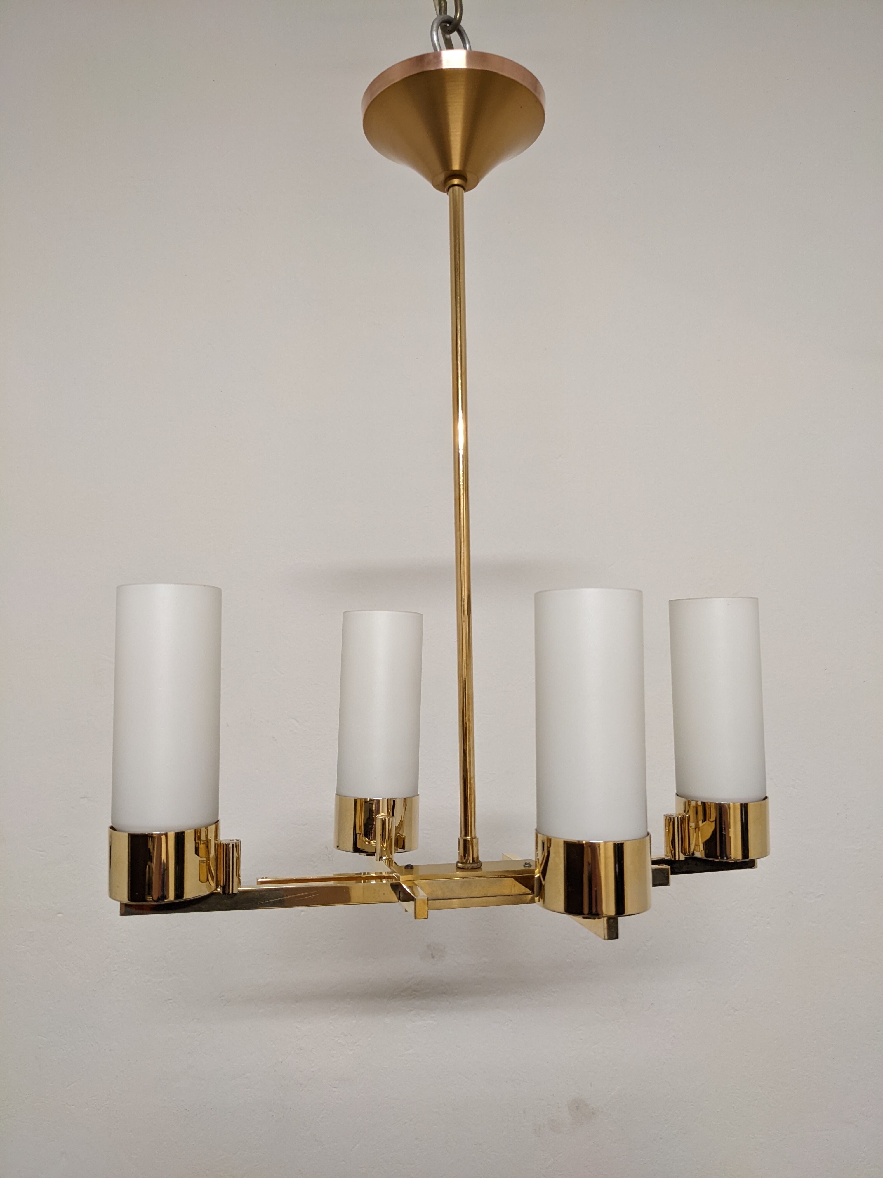 Arlus chandelier with 4 fires from the 50s/60s