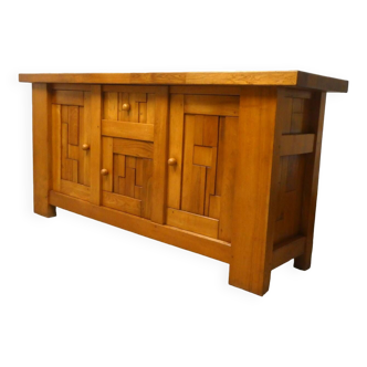 brutalist elm sideboard, 1970