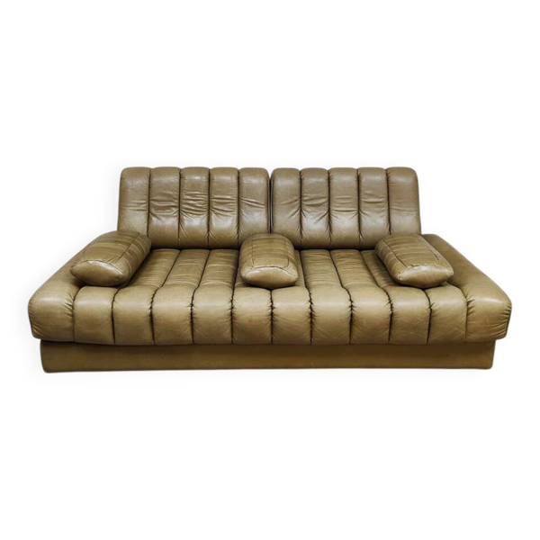 Canapé vintage en cuir DS-85 De Sede