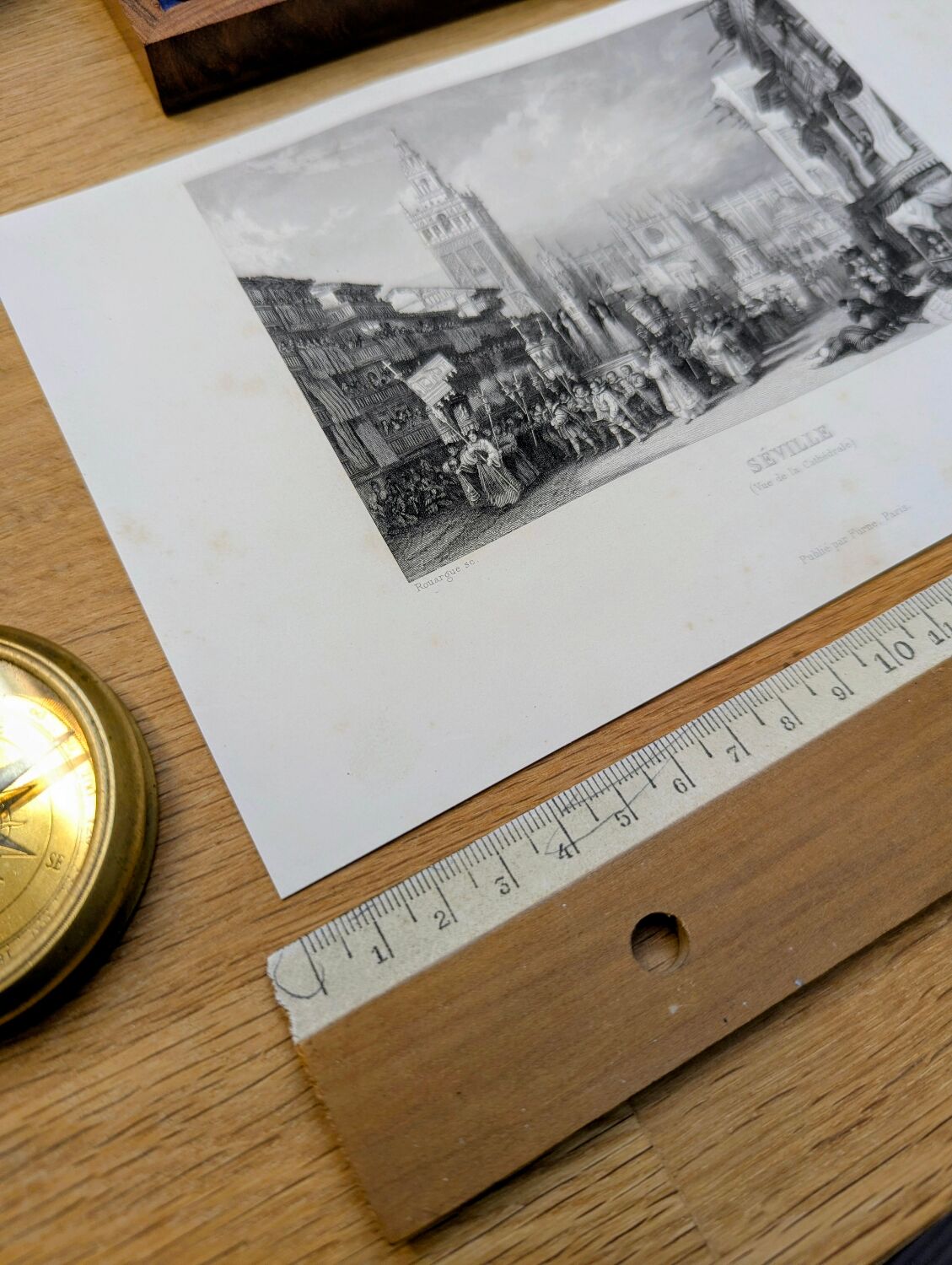 Seville, Spain, printed illustration from 1841.