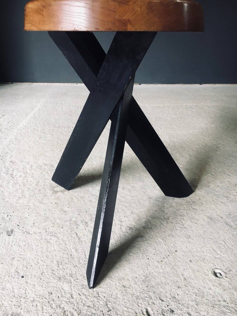 Modernist S31 Stool by Pierre Chapo, France, 1970s