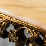 Console in marble gold leaf 50s vintage modern
