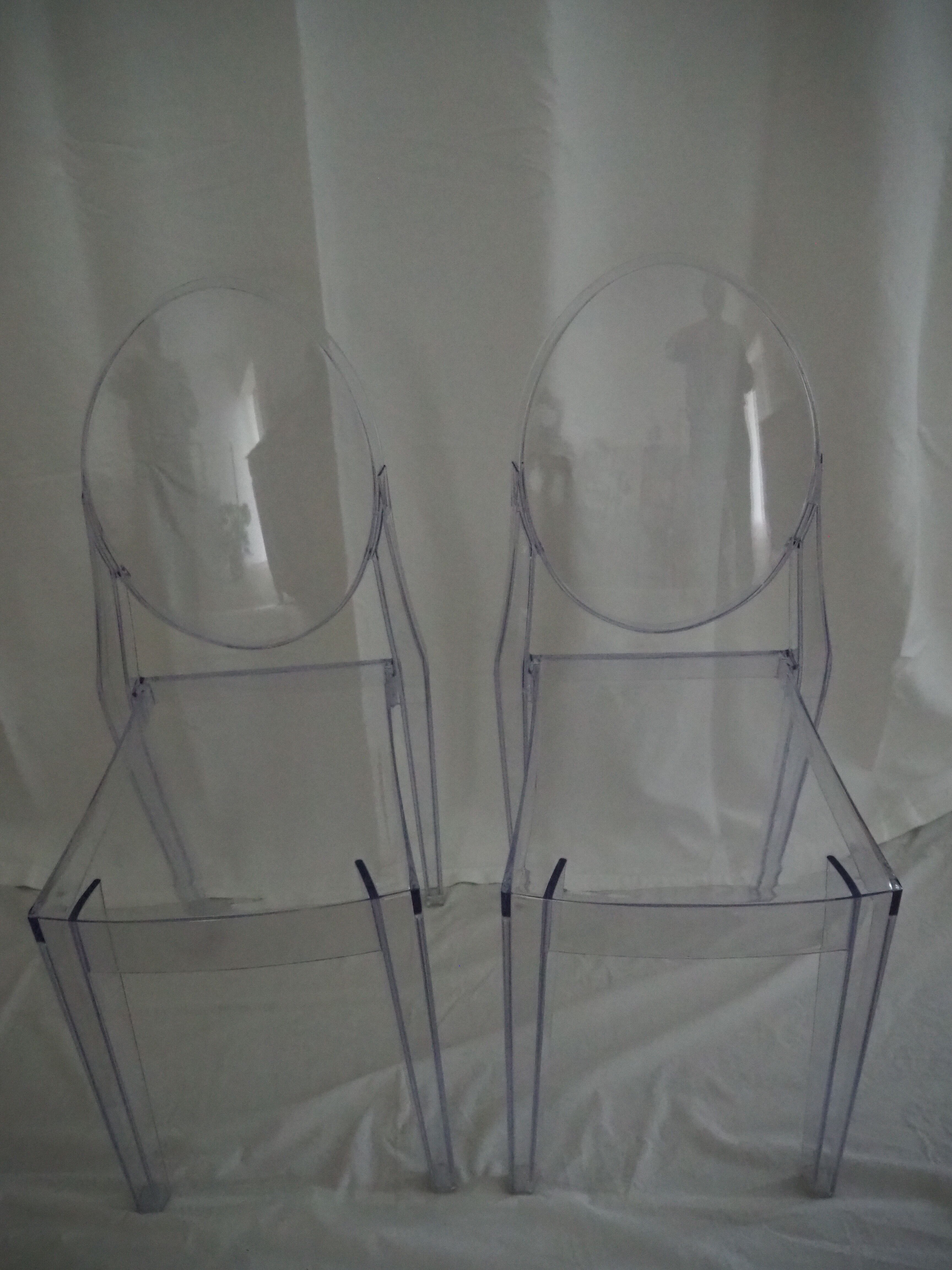 Pair of stackable chairs Victoria Ghost / Polycarbonate 2.0