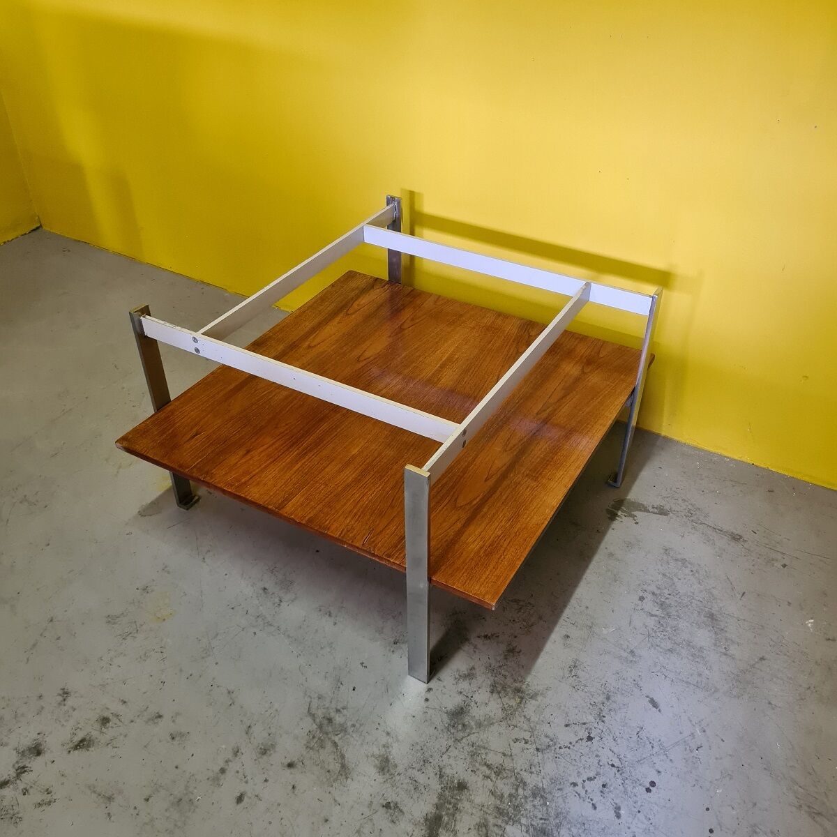 Vintage coffee table with travertine top, 1960s.