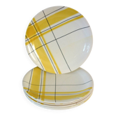 6 assiettes plates Salins modèle Montréal vintage