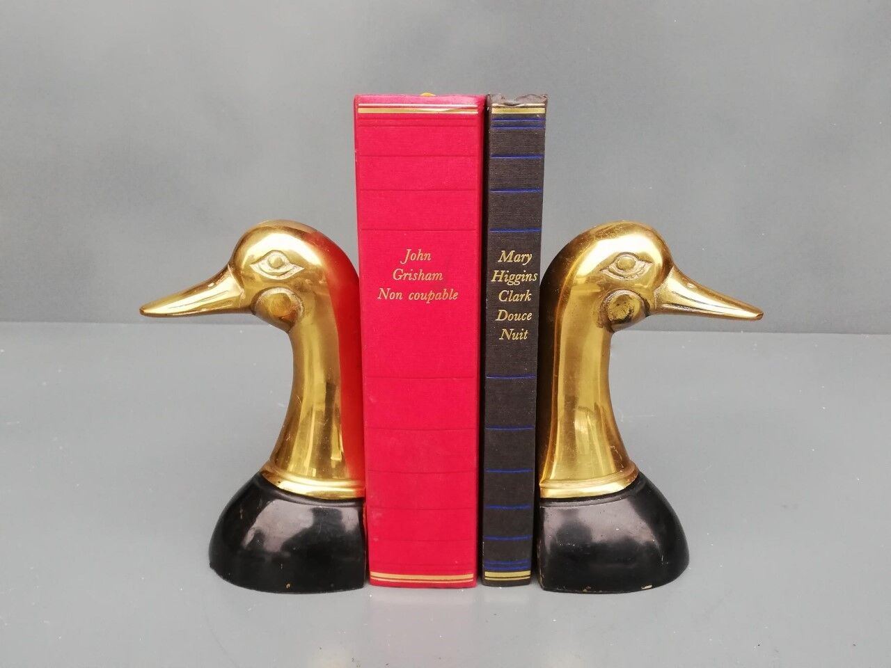 Pair of brass book greenhouses