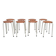 Tabourets néerlandais vintage en contreplaqué, années 1970, ensemble de 8