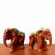 Paire de vases éléphants en céramique vintage