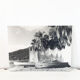 Old photograph on wood panel