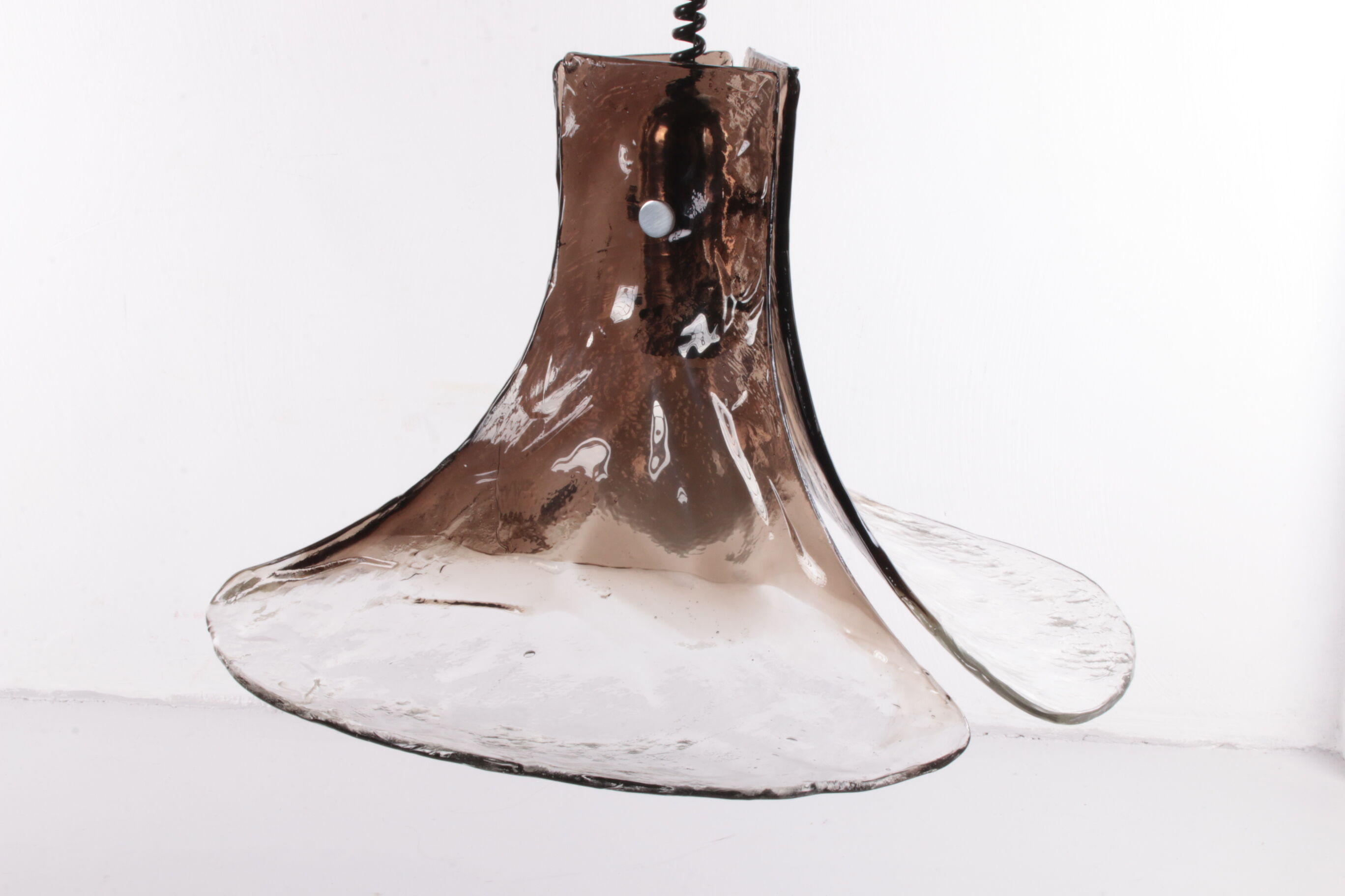 Vintage mid-century glass hanging lamp by J. T. Kalmar, 1960