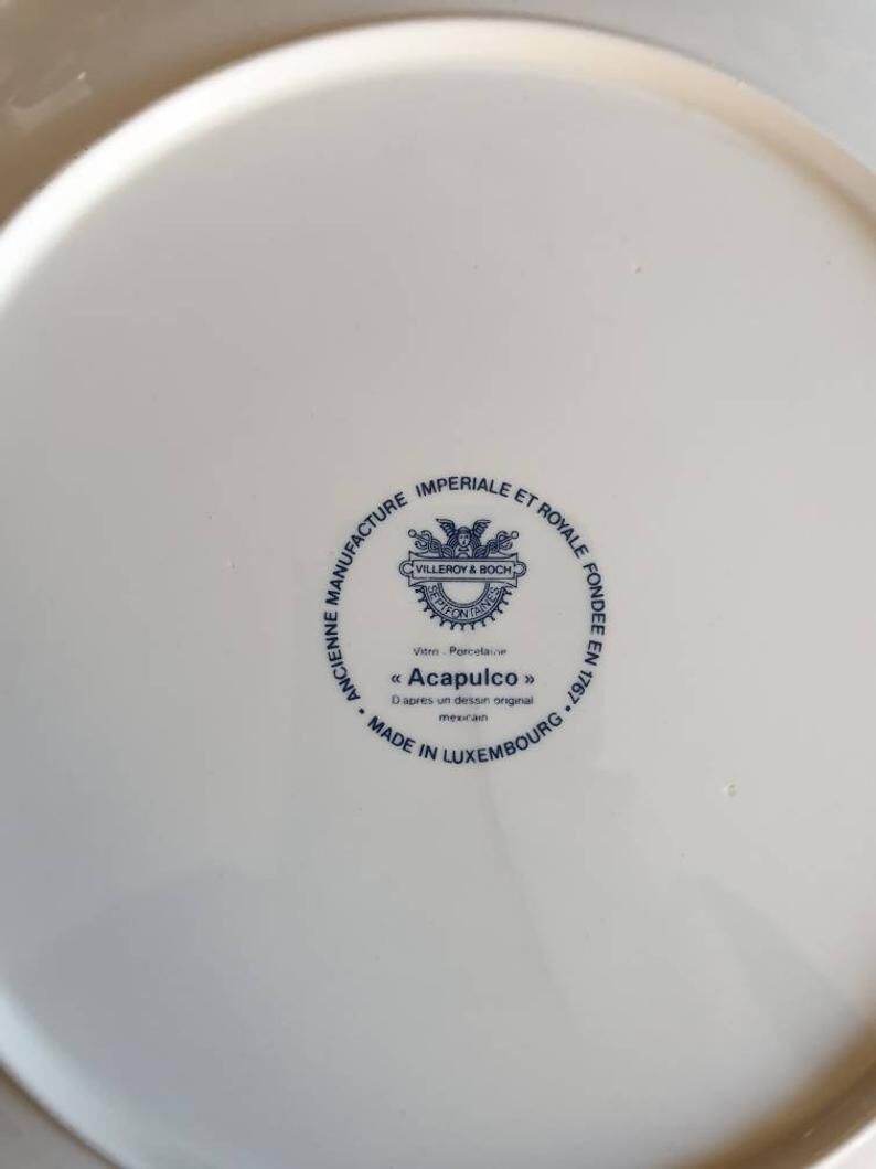 Old flat plate model "Acapulco" of Villeroy and Boch