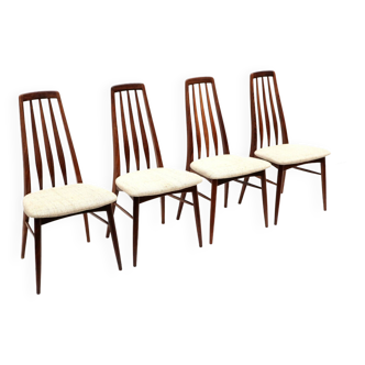 Set of 4 vintage Danish design dining room chairs 'Eva' by Niels Koefoed for Koefoeds Hornsle