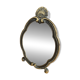 Antique mirror louis xv shell shape rococo bronze #