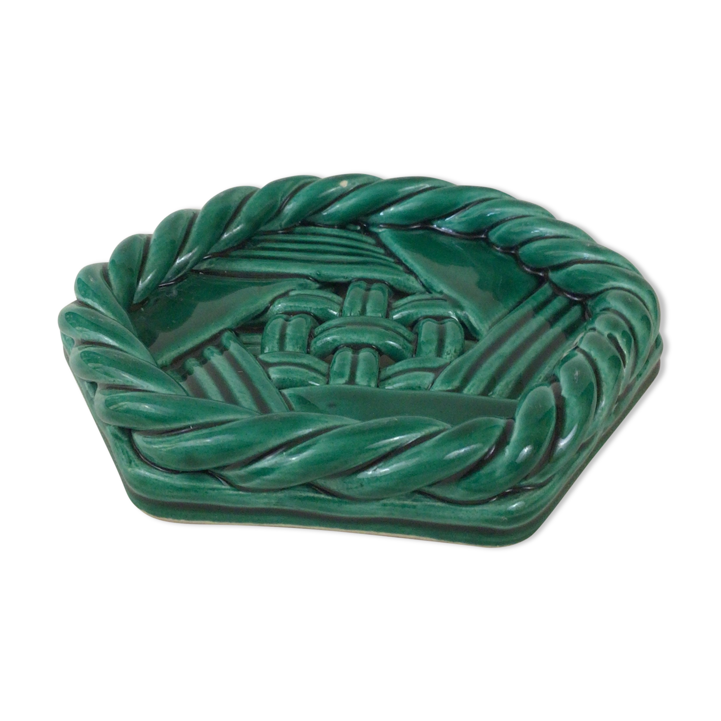 Vallauris braided green ceramic underbody