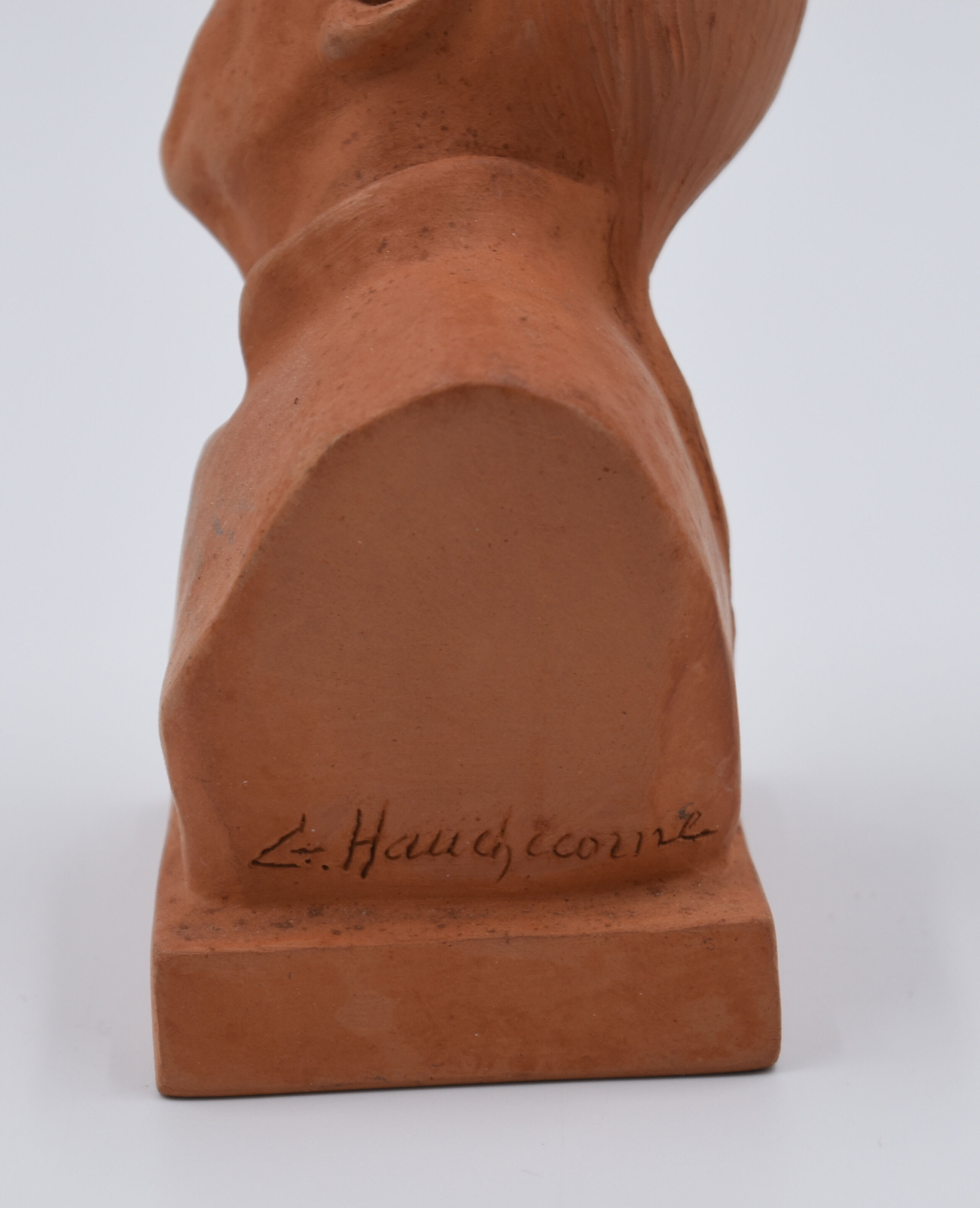 Gaston hauchecorne sculpture bust terre cuite "chinese thinker" art deco 1930