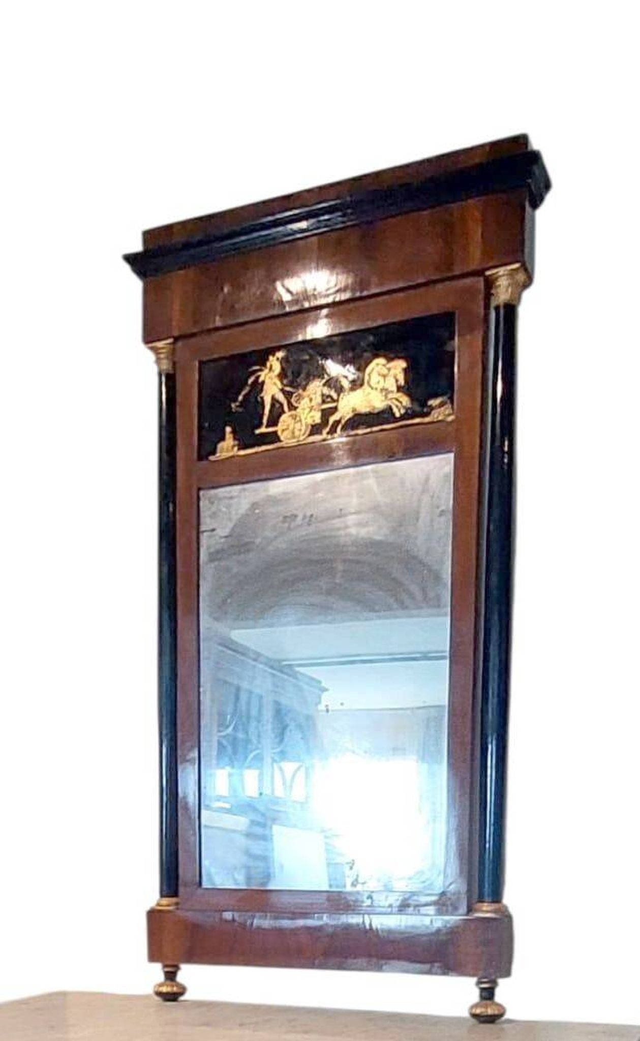 Empire chest of drawers with mirror - Italy, early 19th century (Lucca)