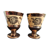 Pair of small Jersey earthenware vases