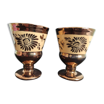 Pair of small Jersey earthenware vases