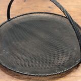 Black metal basket by Mathieu Mategot