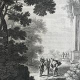 Nicolas Perrelle, Christ speaking to the shepherds, engraving, seventeenth century
