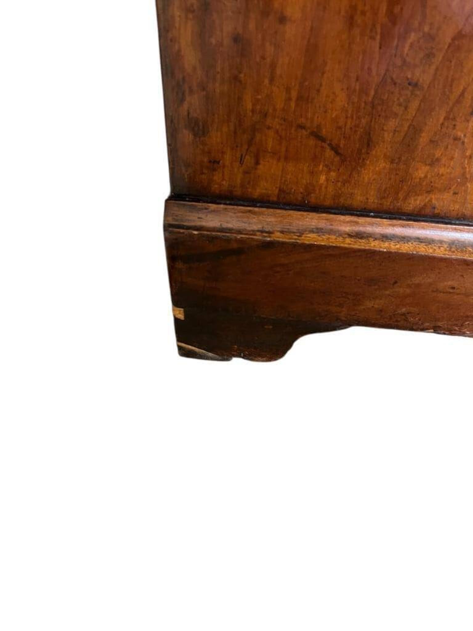 Vintage wooden chest of drawers with "gold" handles