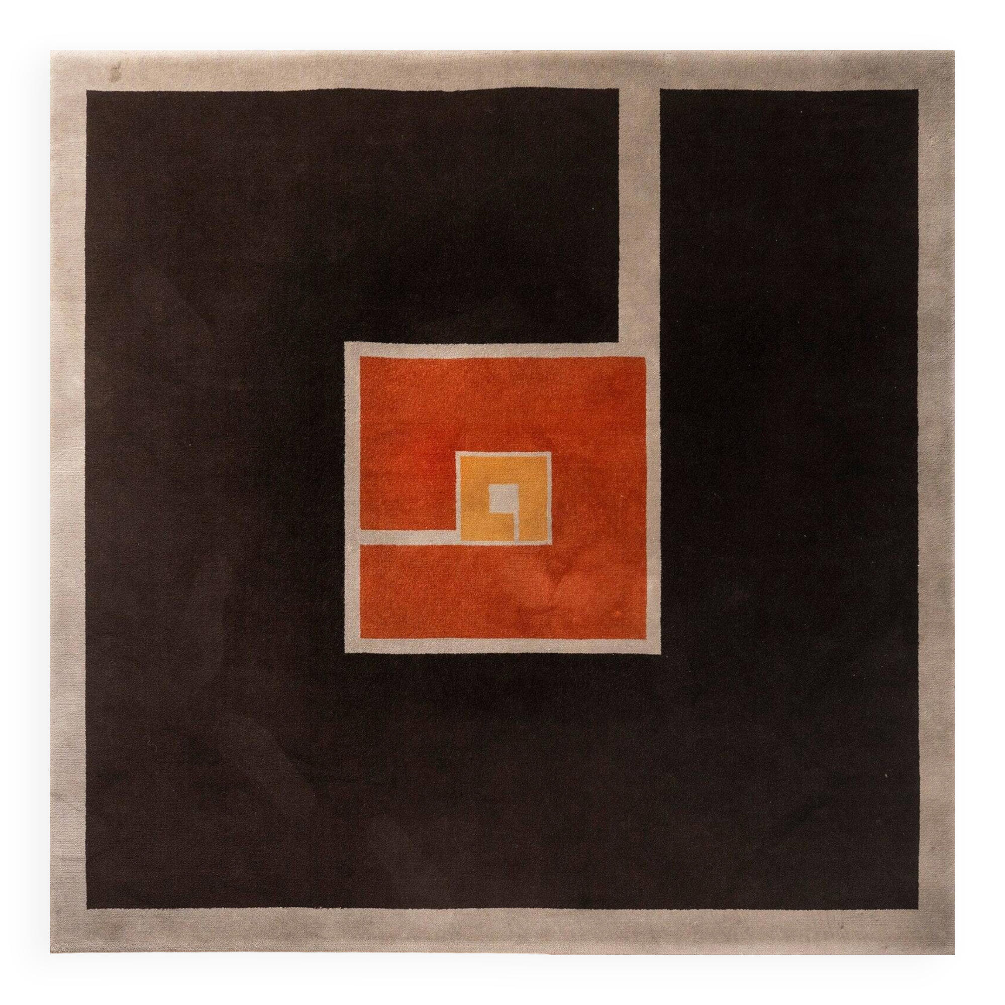 Geometric wool rug, France, c. 1970