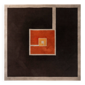Geometric wool rug, France, c. 1970