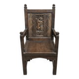 Large solid wood chair in Gothic style