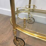 Oval brass trolley from Maison Baguès.