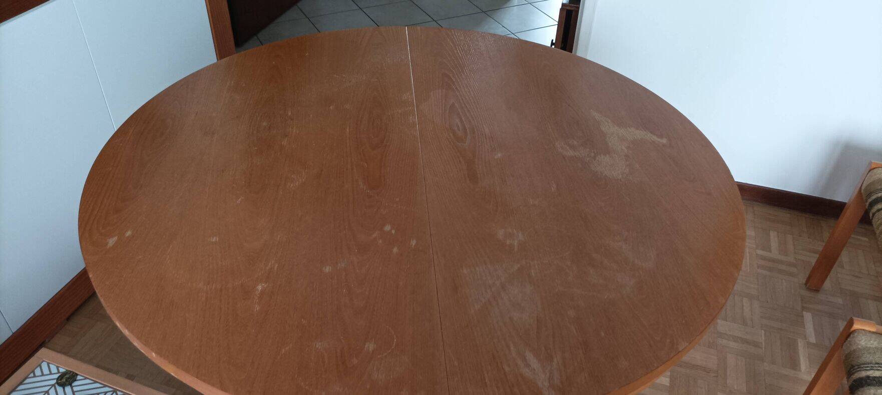 Vintage elm wood extendable table