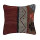 Vintage Wool Kilim Cushion Cover. Handwoven Turkish Accent Pillow. Traditional Throw Pillow
