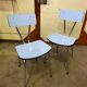 Pair of vintage formica chairs pastel blue 1960