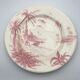 6 vintage pink Shabby dessert plates seen from the east