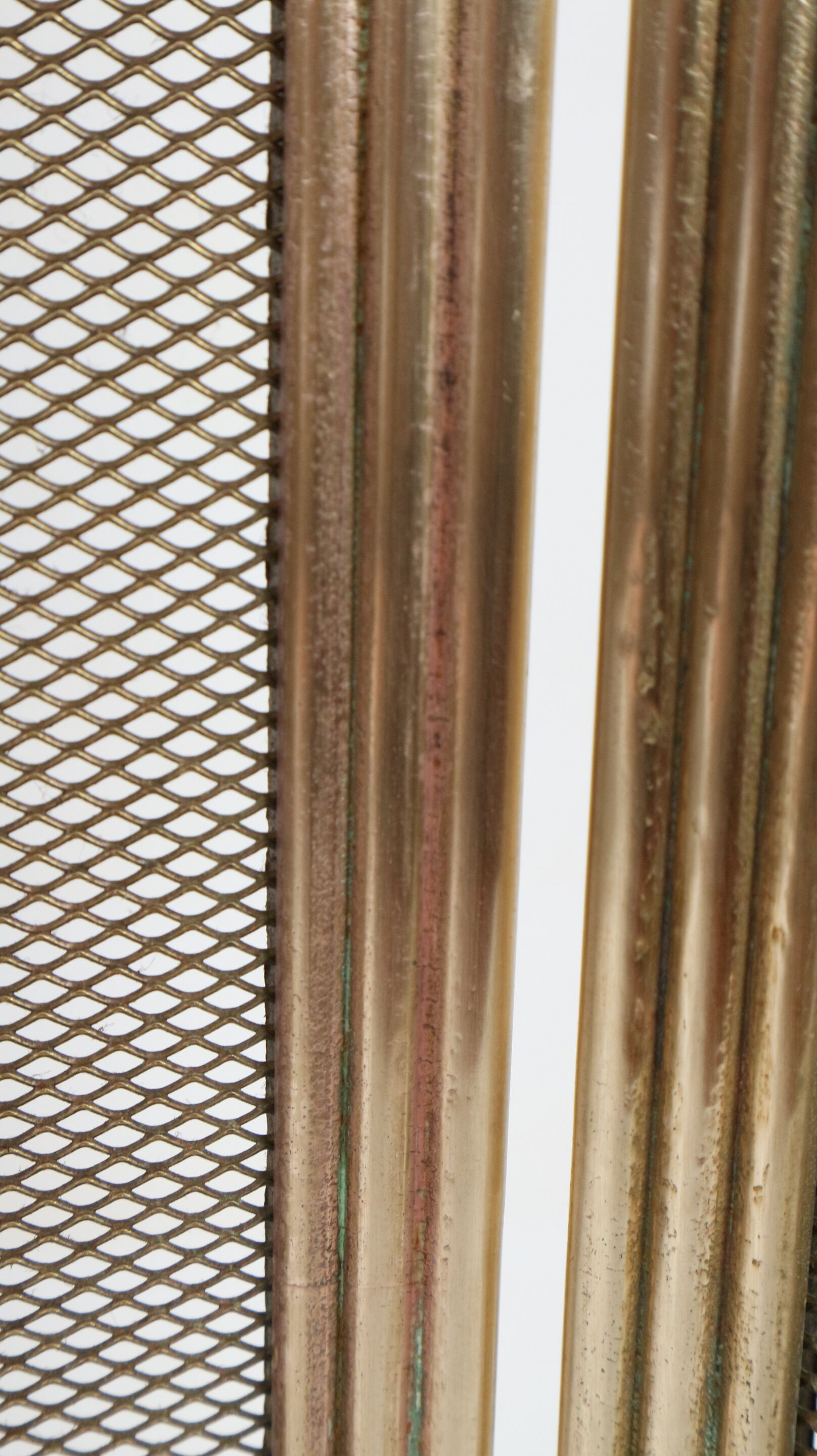 Firewall with three brass components with handles, made in Italy